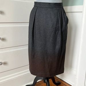 Bill blass charcoal heather rust dip dyed ombre cashmere blend skirt $395 4